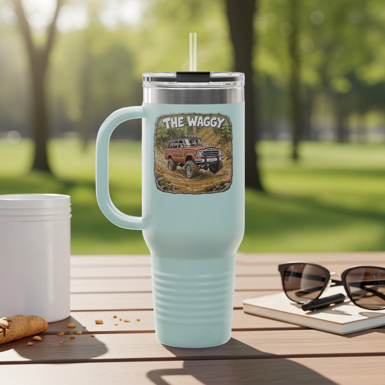The Waggy Tumbler, Grand Wagoneer Car, Off Road Ride, Retro Vehicle, Car Lover Gift, Wagoneer Fan, Cars at Petralla Shop