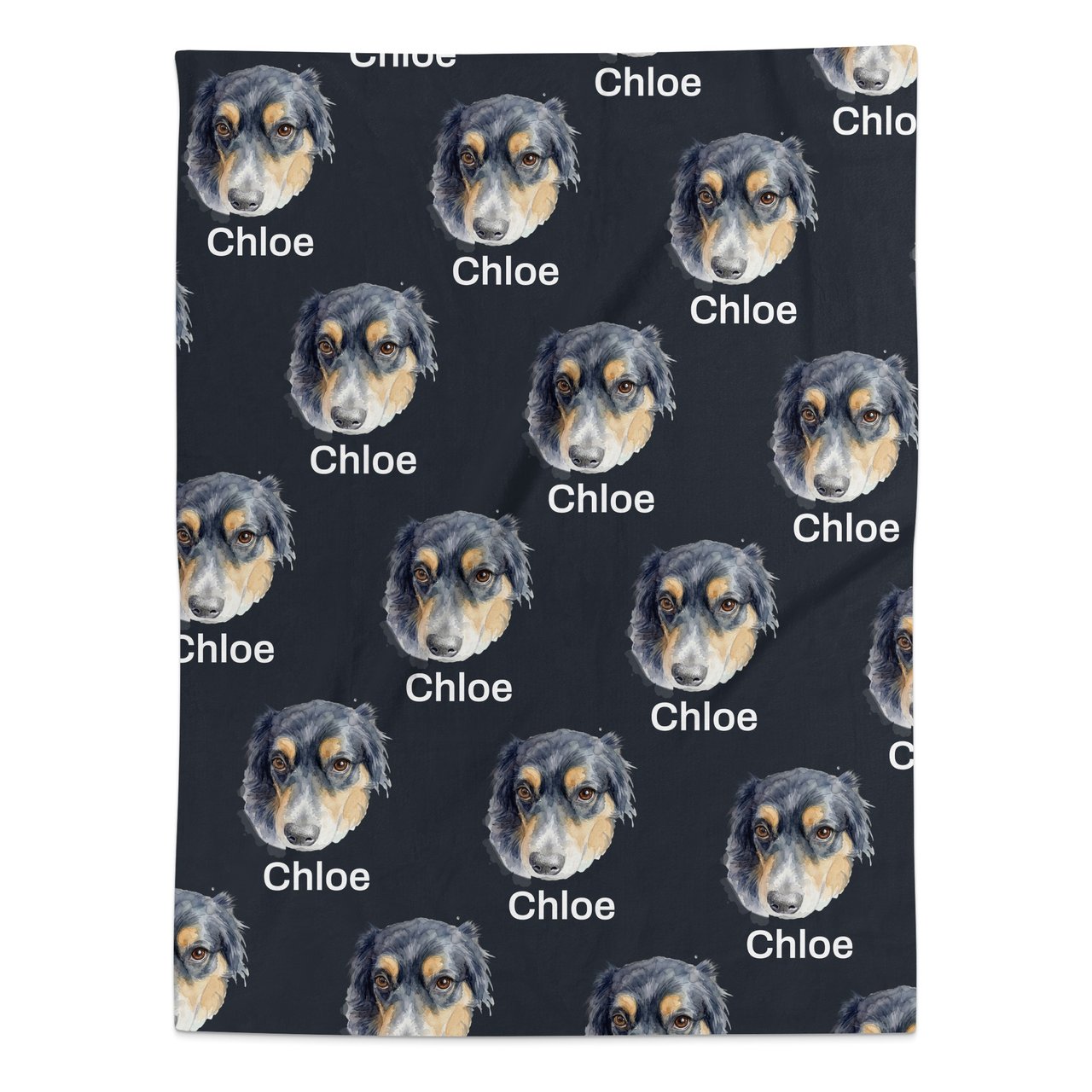 Custom Pet Blanket from Photo, Personalized Dog or Cat Portrait Blanket with Name, Dog Memorial Gift, Pet Sympathy Gift, Dog Mom Blanket
