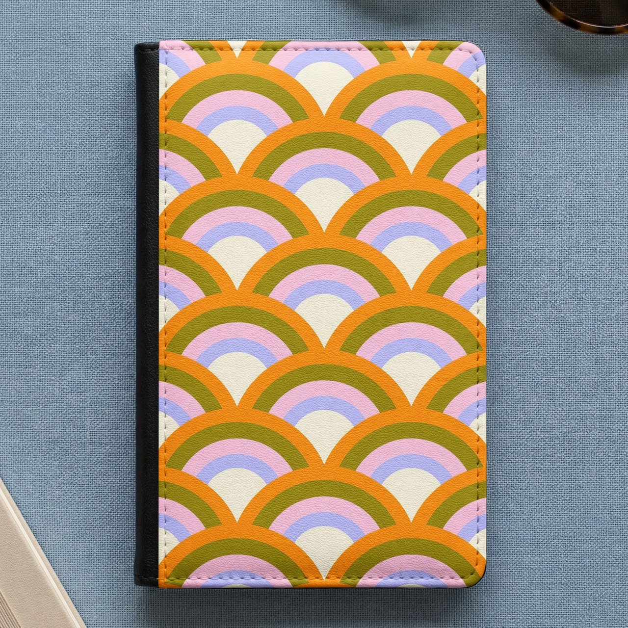 Retro 70s Rainbow Passport Cover