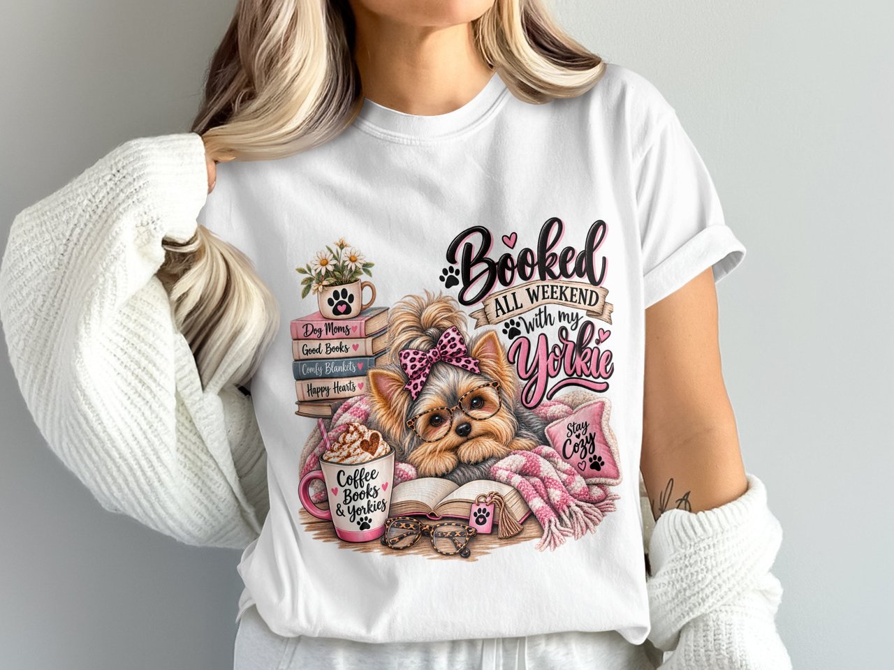 Yorkie PNG Digital Download, Booked All Weekend