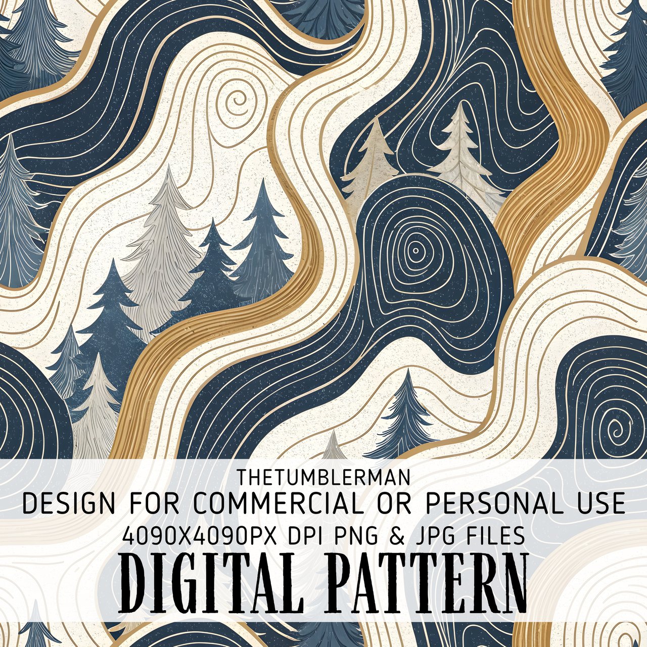 Digital Pattern Bundle, Christmas Tree Pattern, Seamless Digital Paper, Modern Trees Design, Scrapbooking Paper, Digital Print, Fabric