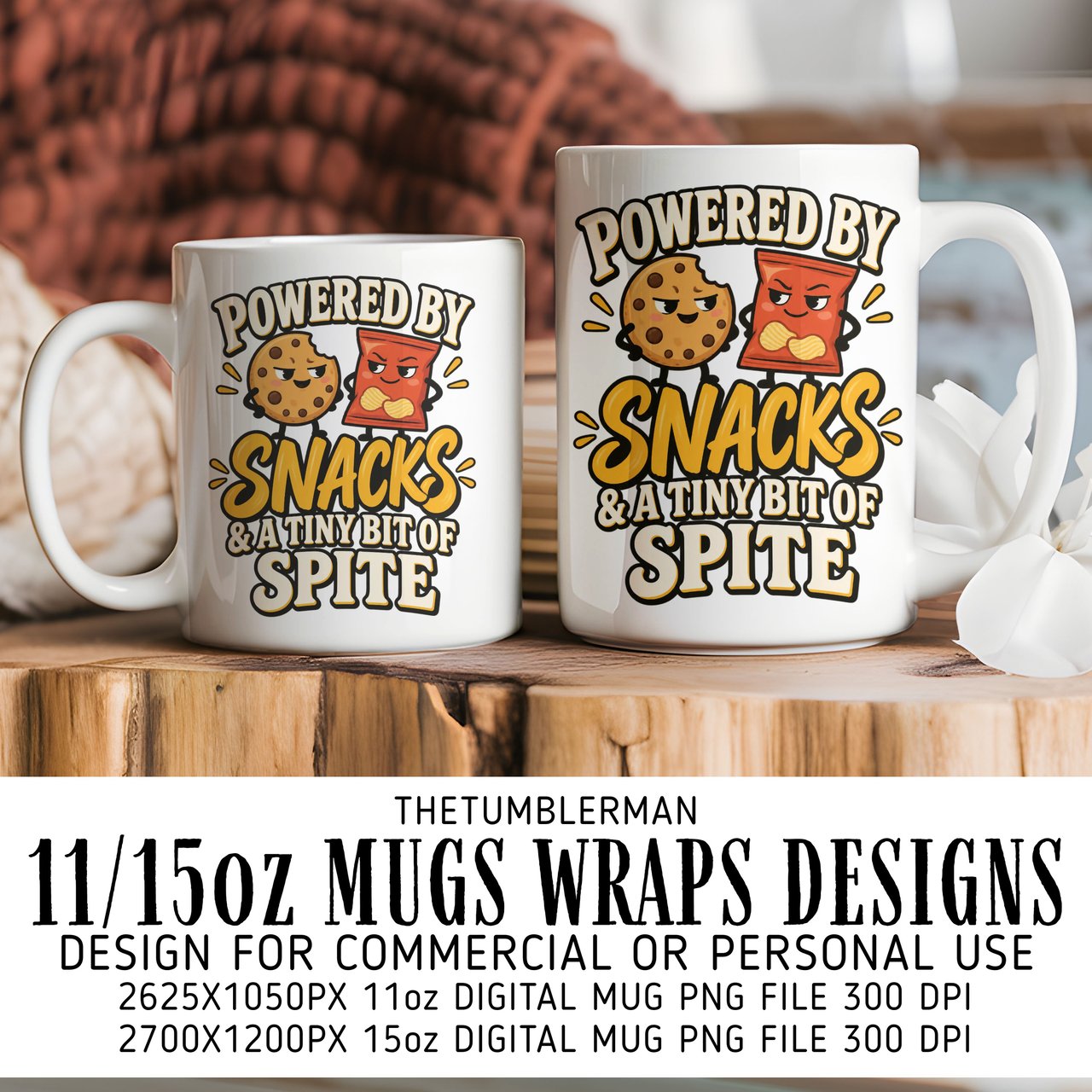 Powered By Snacks Digital Mug Wrap