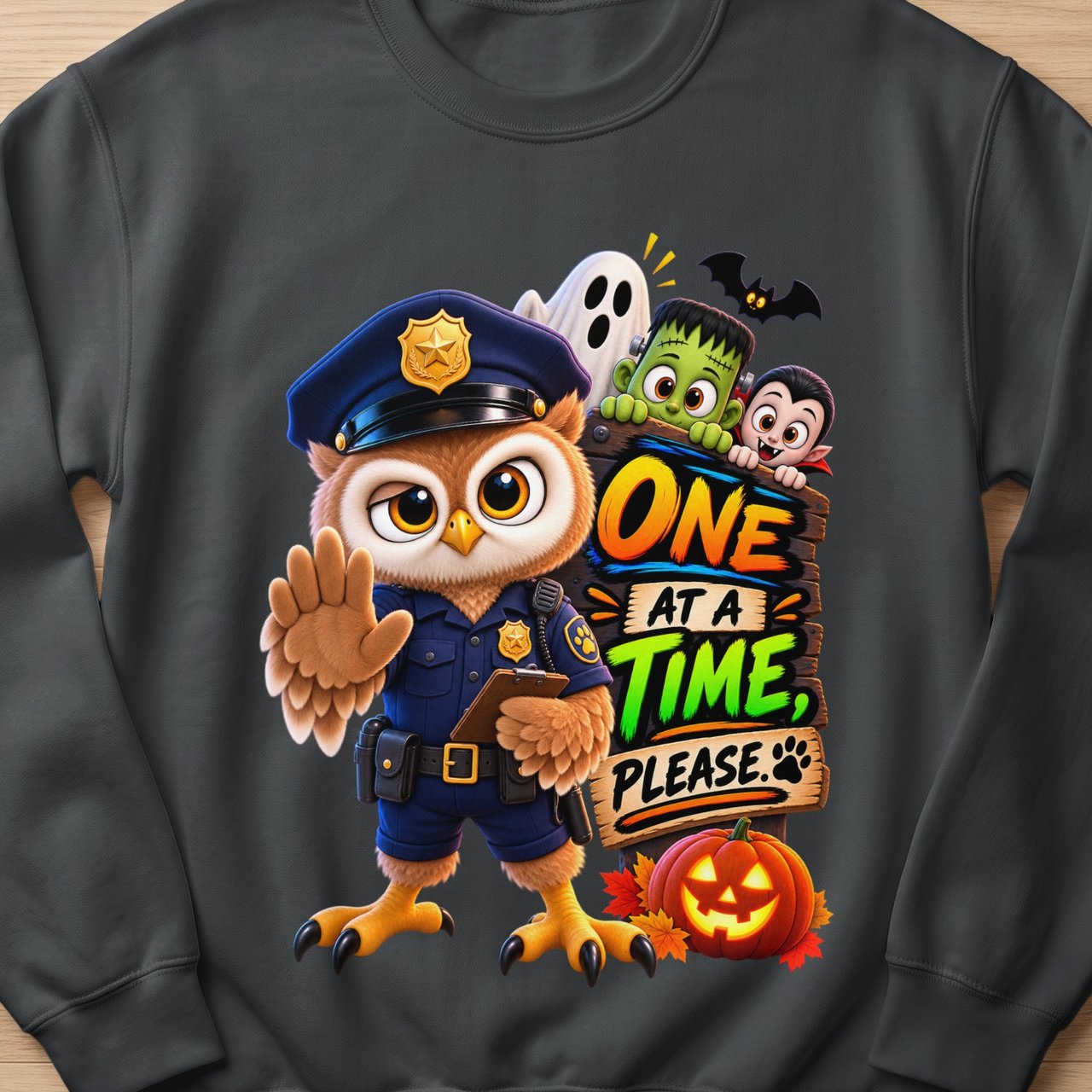 Halloween Officer Hoot the Owl Sweatshirt