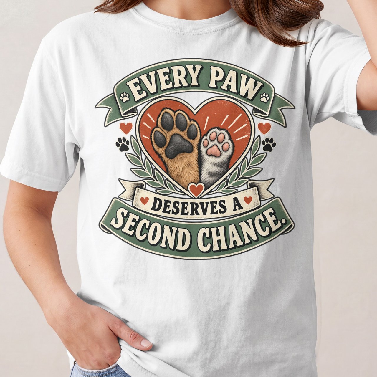 Every Paw Deserves A Second Chance Tee