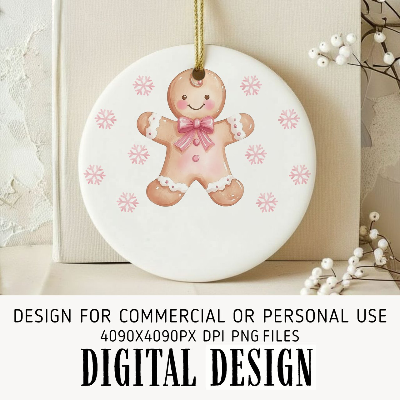 Baby Gingerbread First Christmas Digital