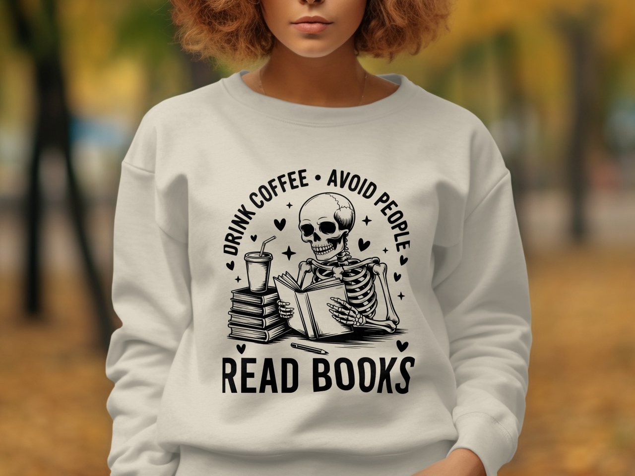 Drink Coffee Read Books Tumbler, Skeleton Reader Gift, Funny Book Lover Cup, Introvert Tumbler, Coffee Tumbler, Tumbler for Bookworm