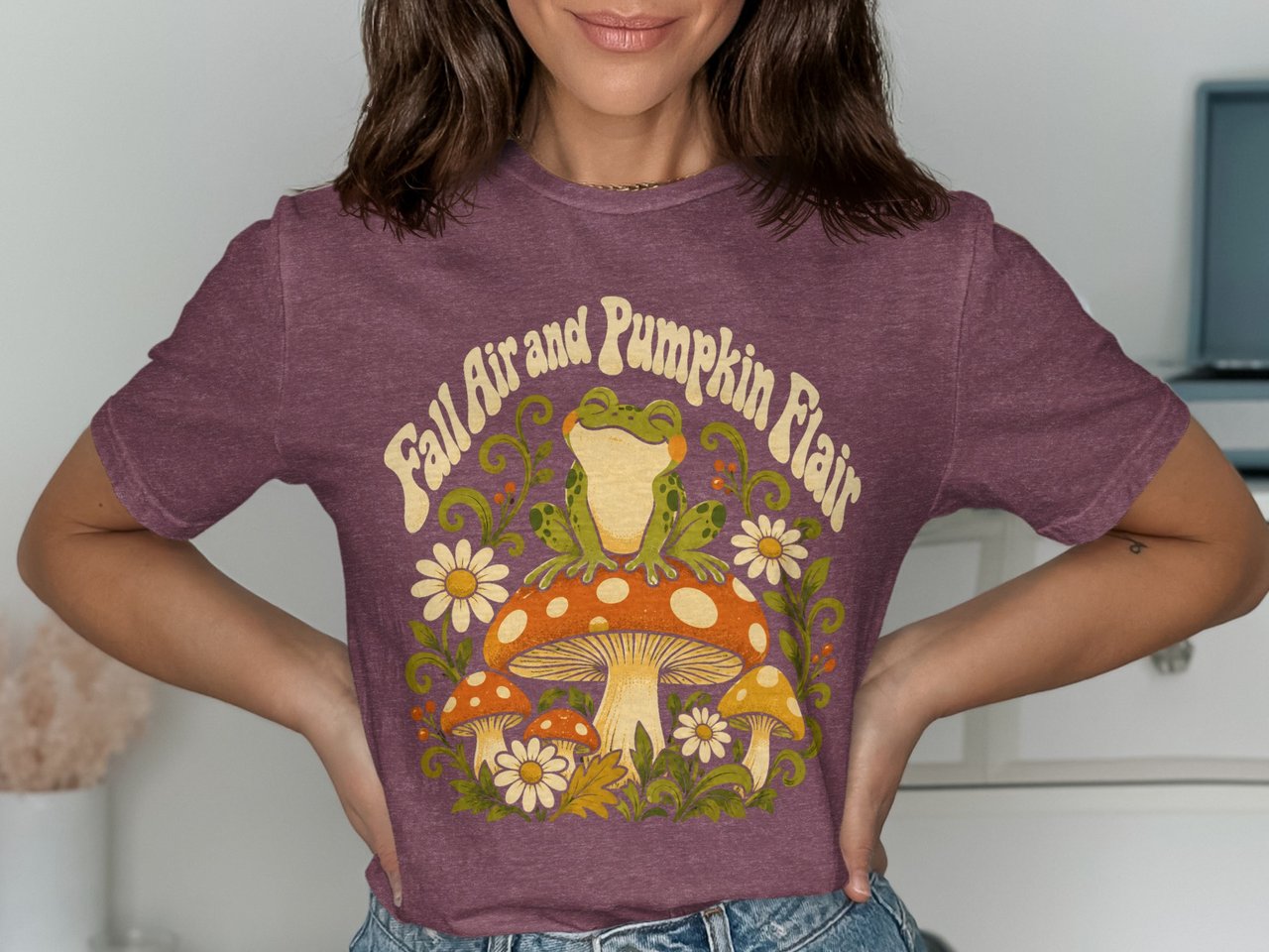 Fall Air Pumpkin Flair Frog Tee