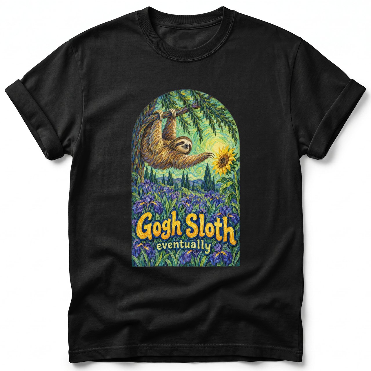 Gogh Sloth ~ Comfort Colors Premium Tee