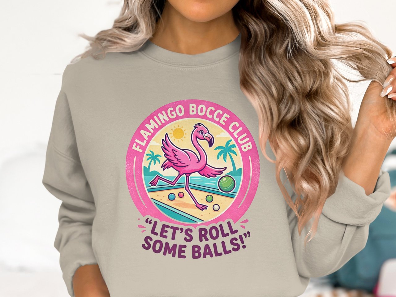 Flamingo Bocce Club Sweatshirt