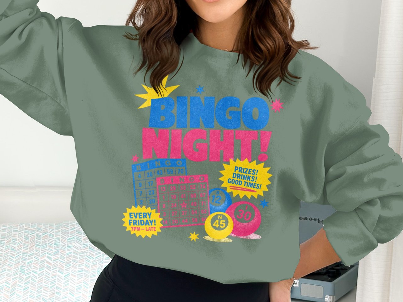 Retro Bingo Night Vibes Sweatshirt