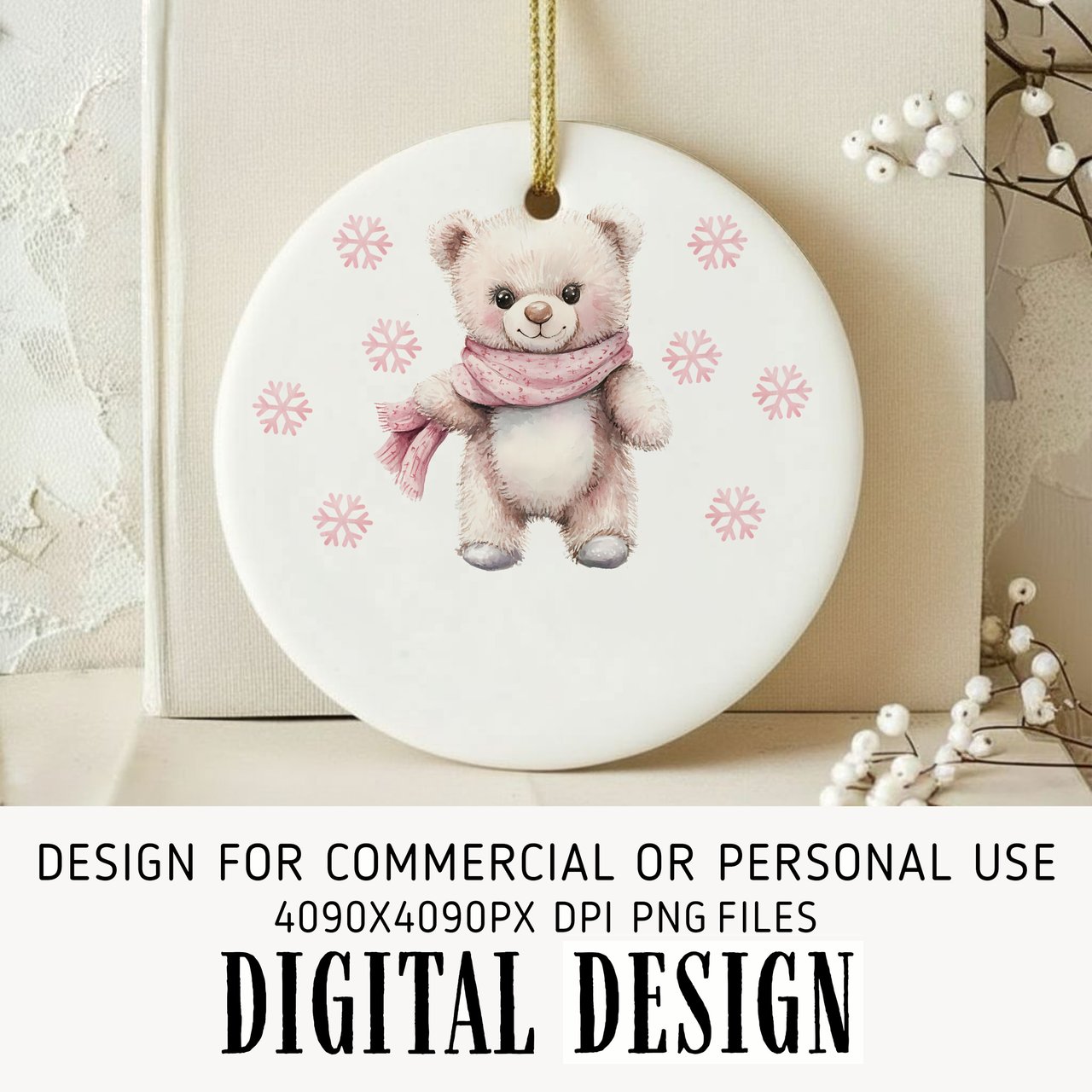 Baby Bear First Christmas Digital Design