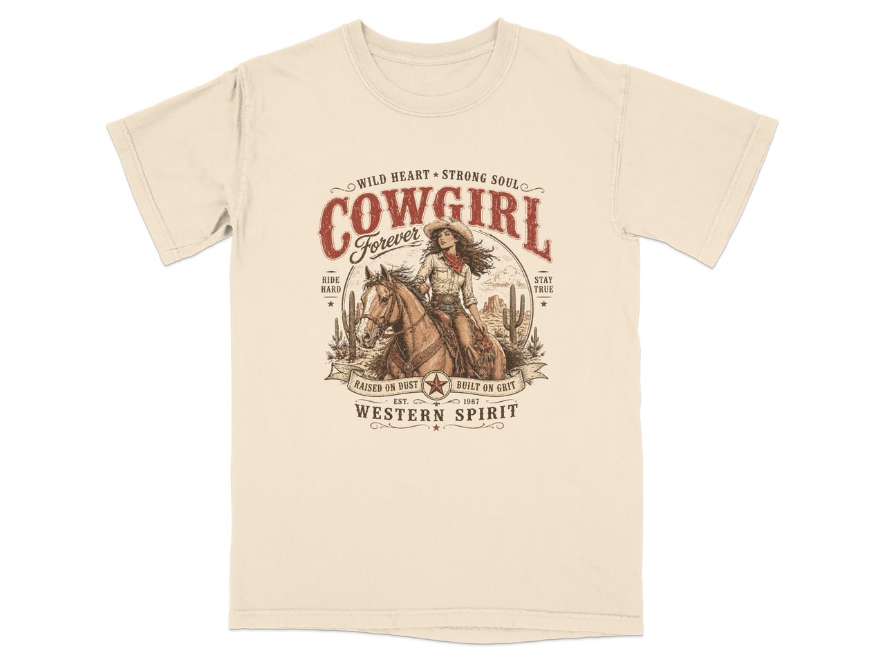 Cowgirl Forever" Western Spirit Graphic T-Shirt