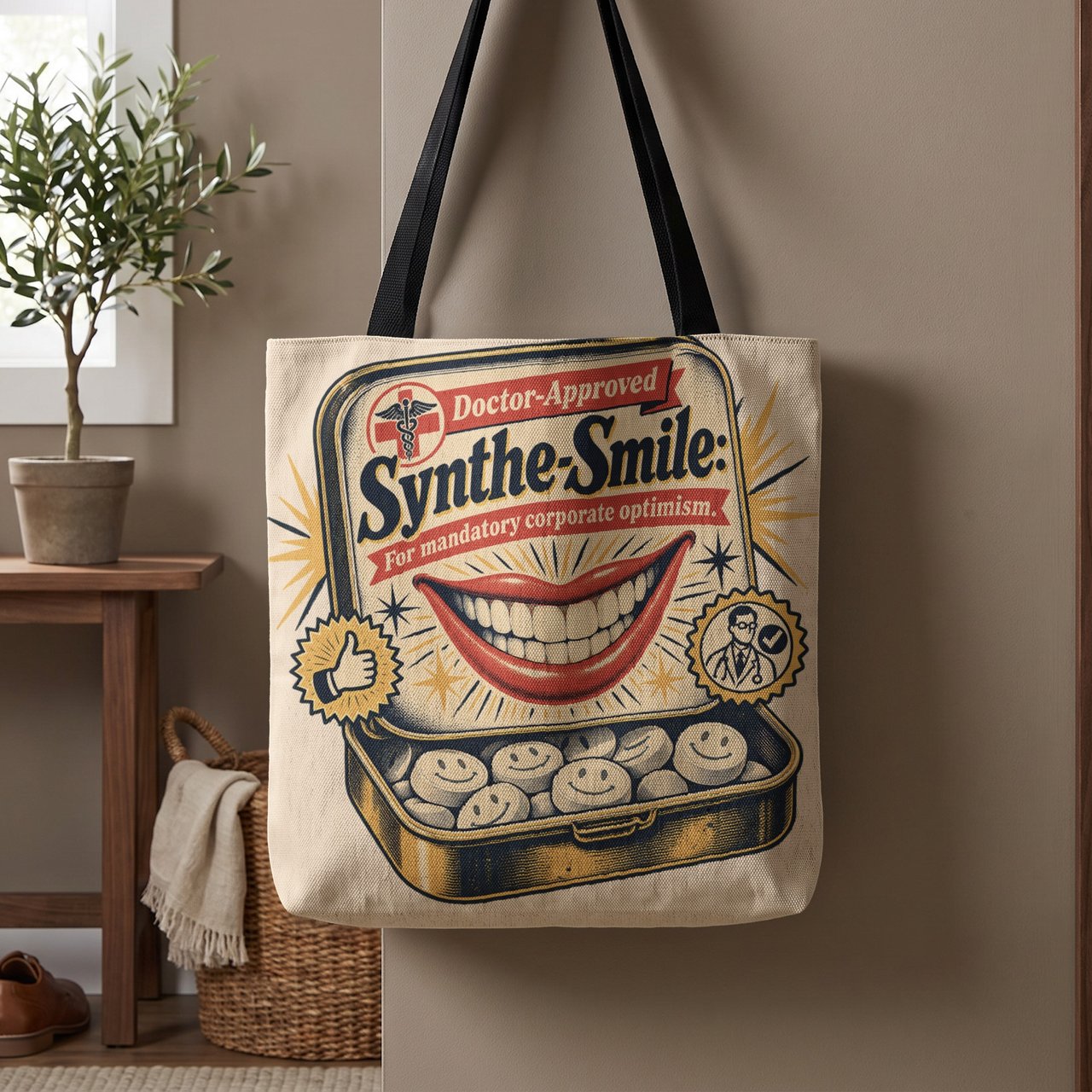 Synthe-Smile Corporate Humor Tote Bag
