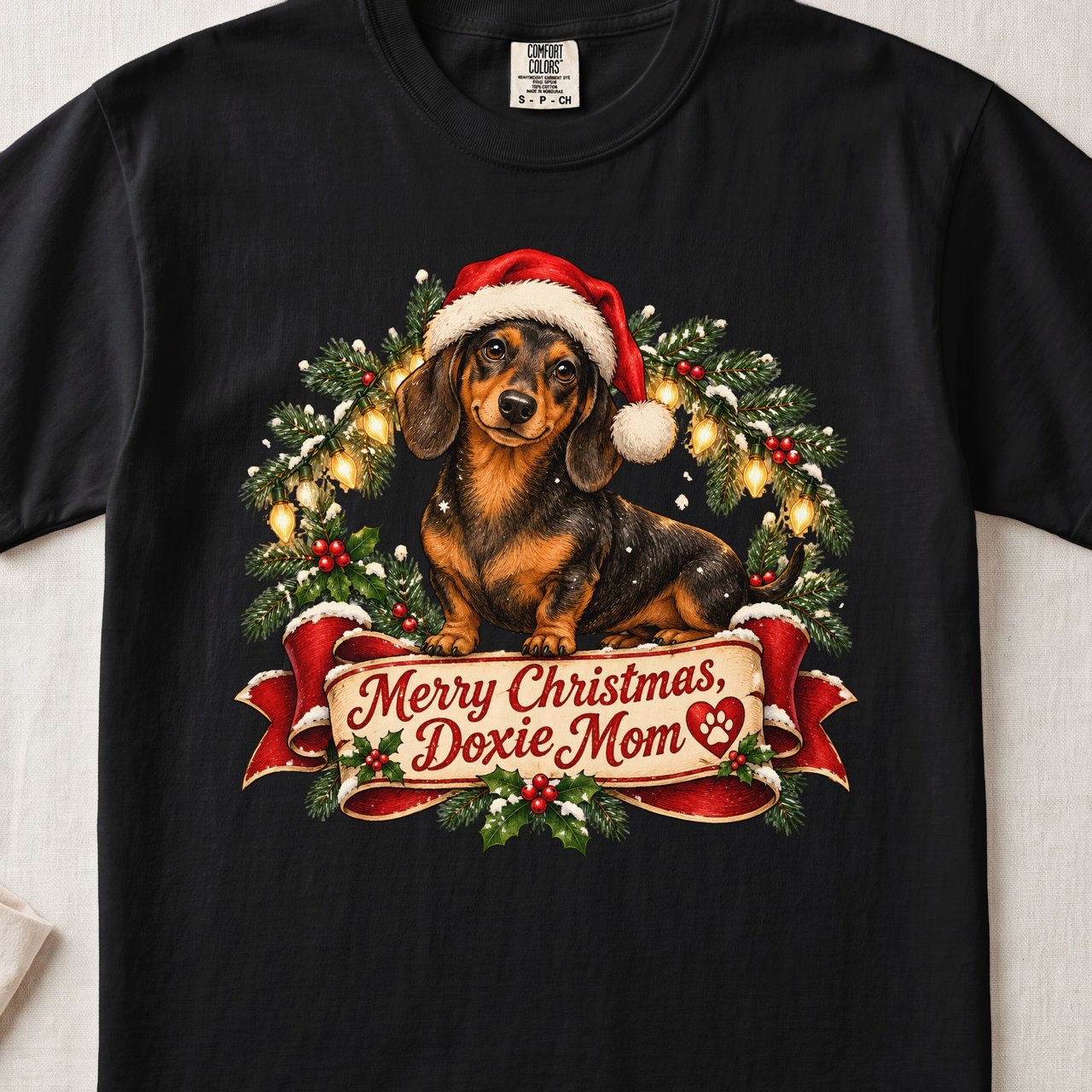 Merry Christmas Doxie Mom Shirt – Dachshund Holiday Tee