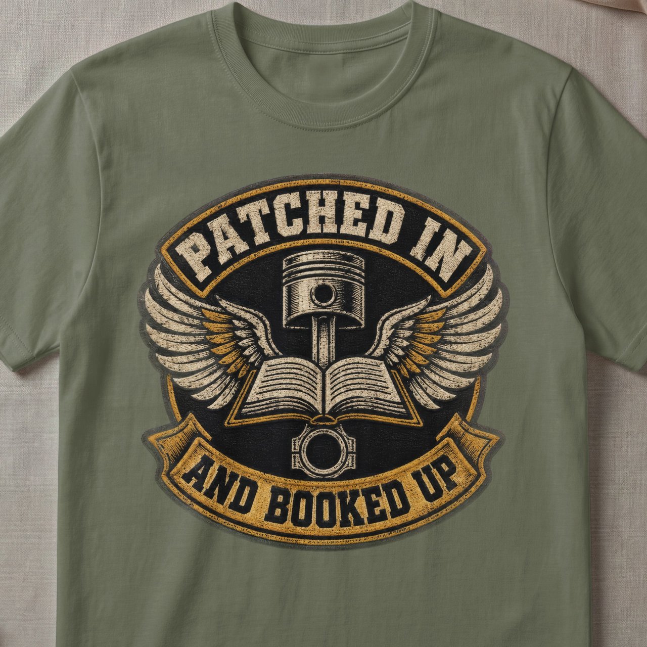 Patched In and Booked Up Tee