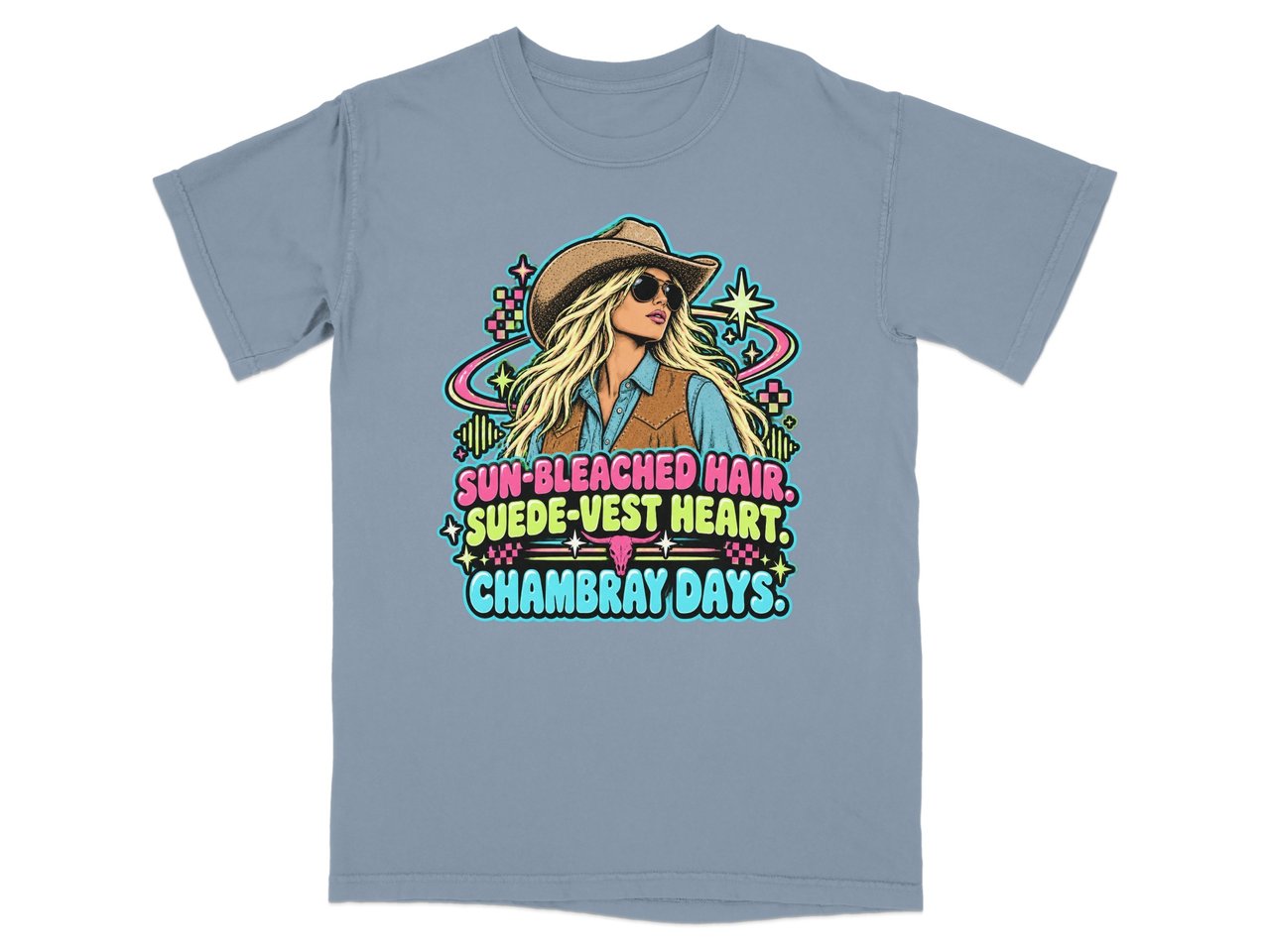 Sun-Bleached Hair Western Tee