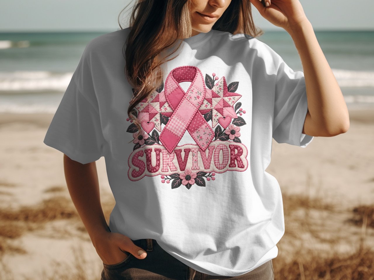 Faux Patchwork Survivor Tee