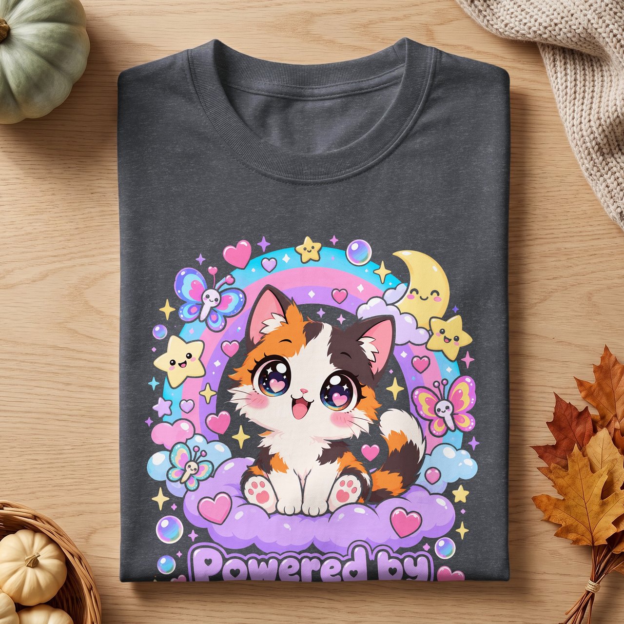 Powered by Cats and Moonlight Tee