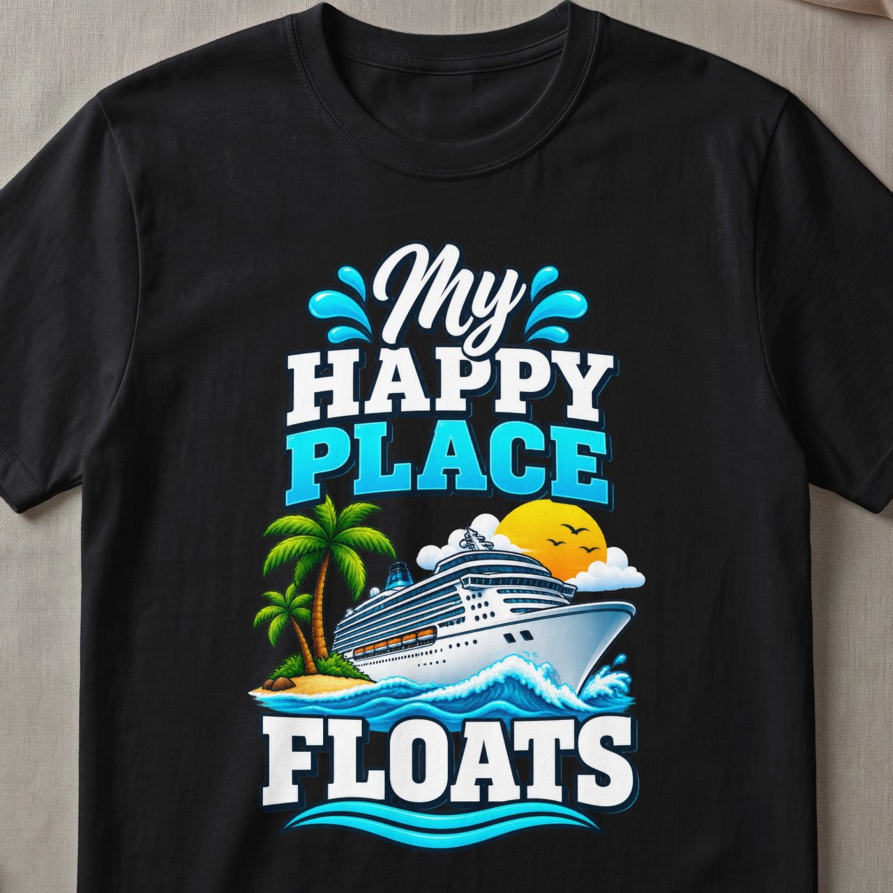 My Happy Place Floats T-Shirt
