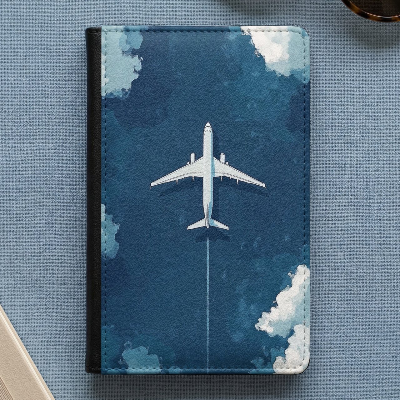 Airplane in Clouds Passport Cover