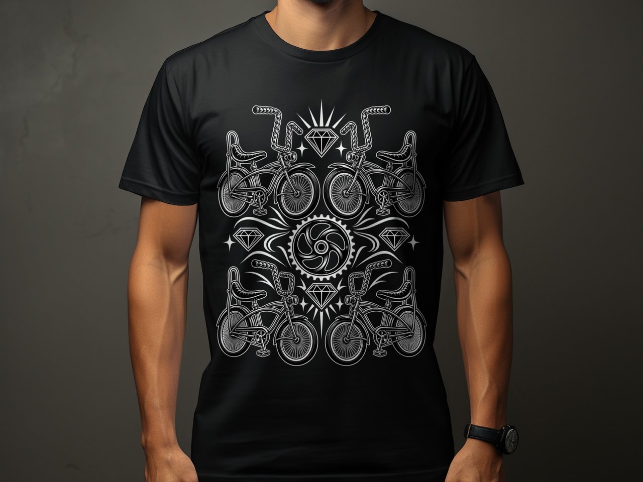Bikes & Diamonds On Repeat | Lowrider Bike Shirt