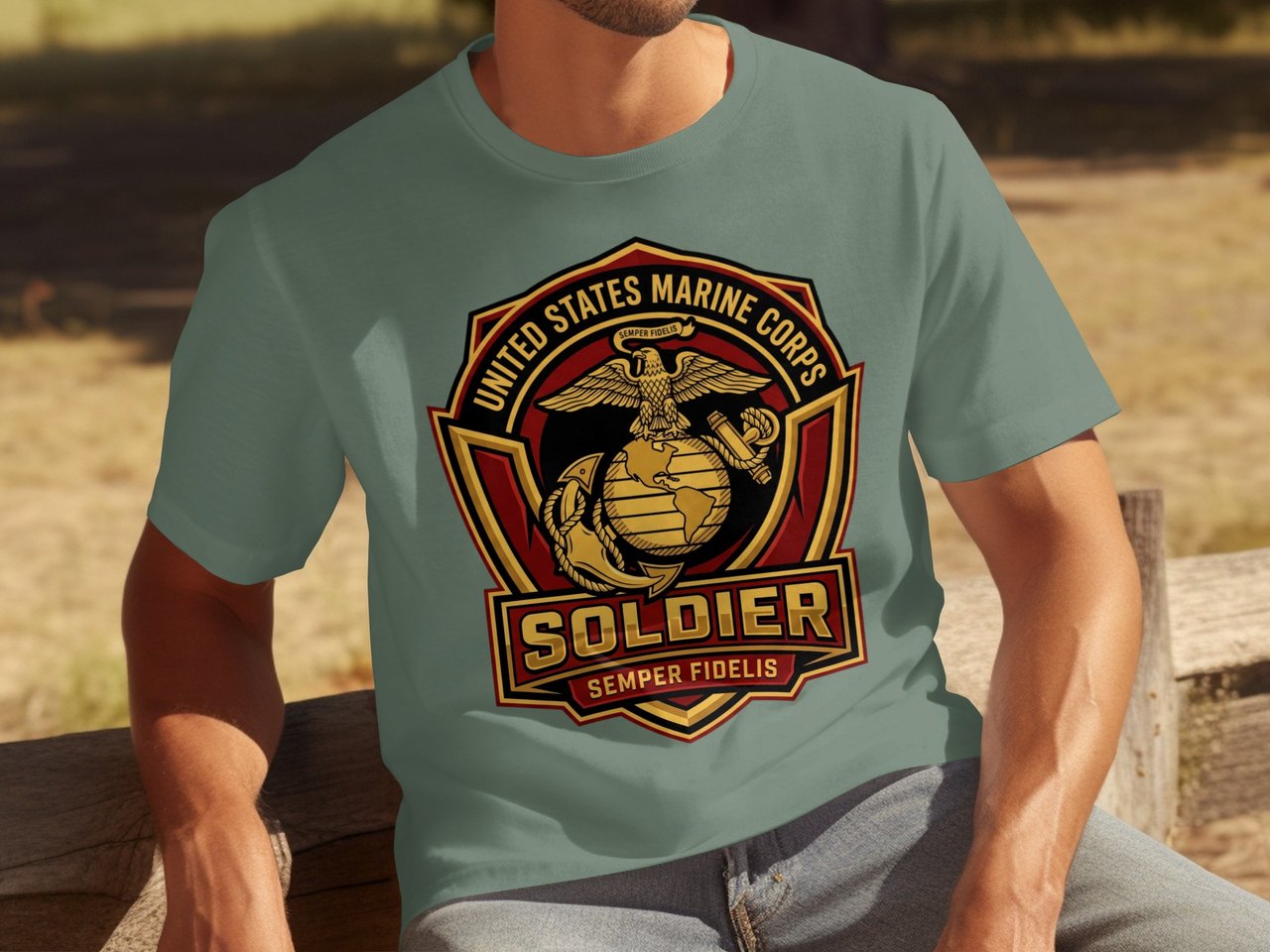 US Marine Corps Veteran T-Shirt | Semper Fidelis Soldier Tee | Eagle Globe Anchor Military Patriotic Shirt | USMC Gift for Him