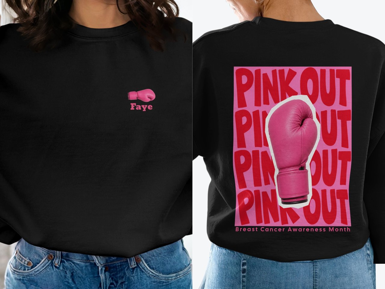 Personalized Pink Out Breast Cancer Sweatshirt