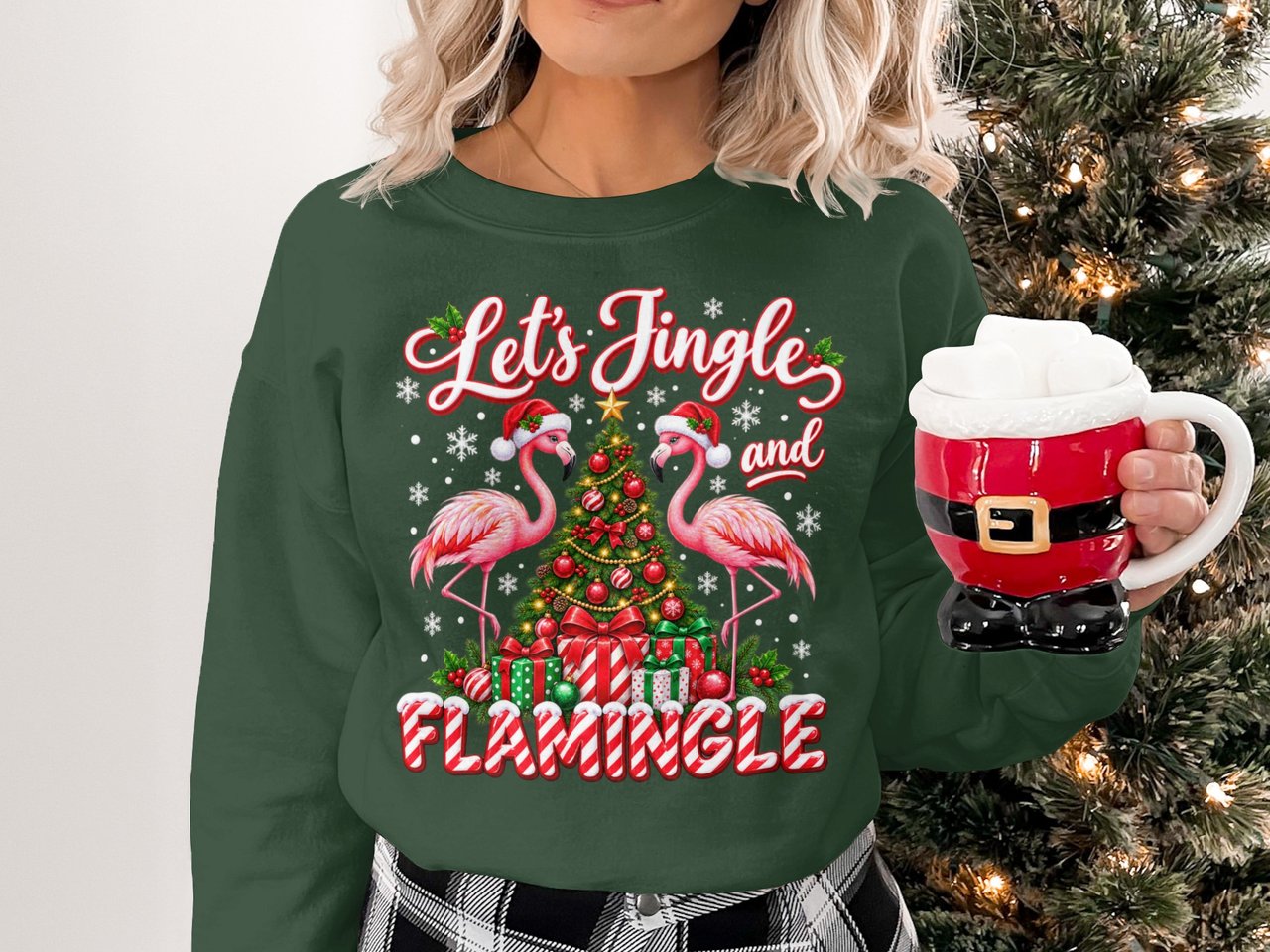 Let's Jingle and Flamingle Sweatshirt