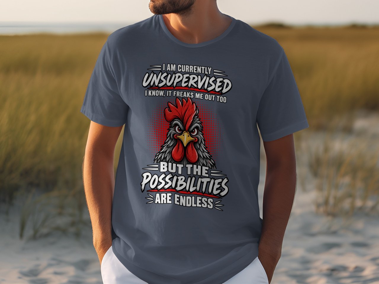 Currently Unsupervised Rooster Tee
