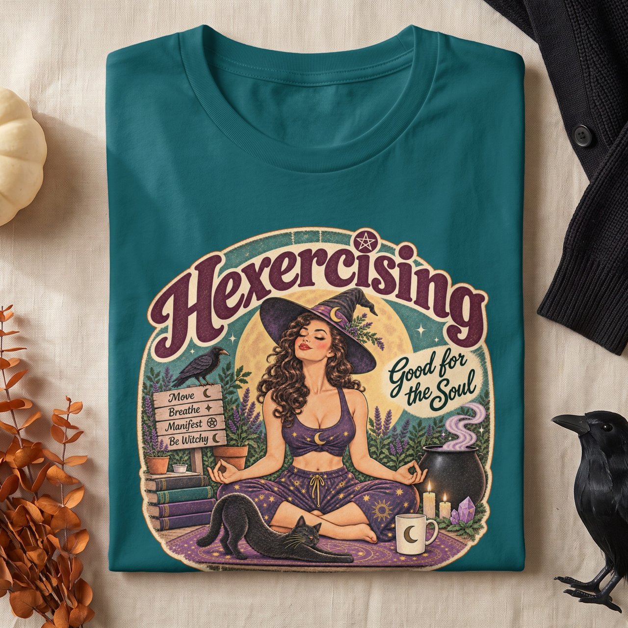 Hexercising Witch Yoga Tee