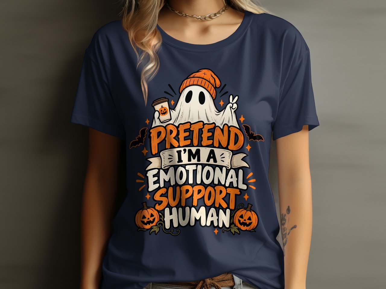 Emotional Support Human Ghost Tee or Sweatshirt
