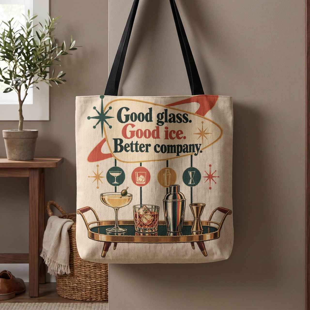 Good Glass Good Ice Tote Bag