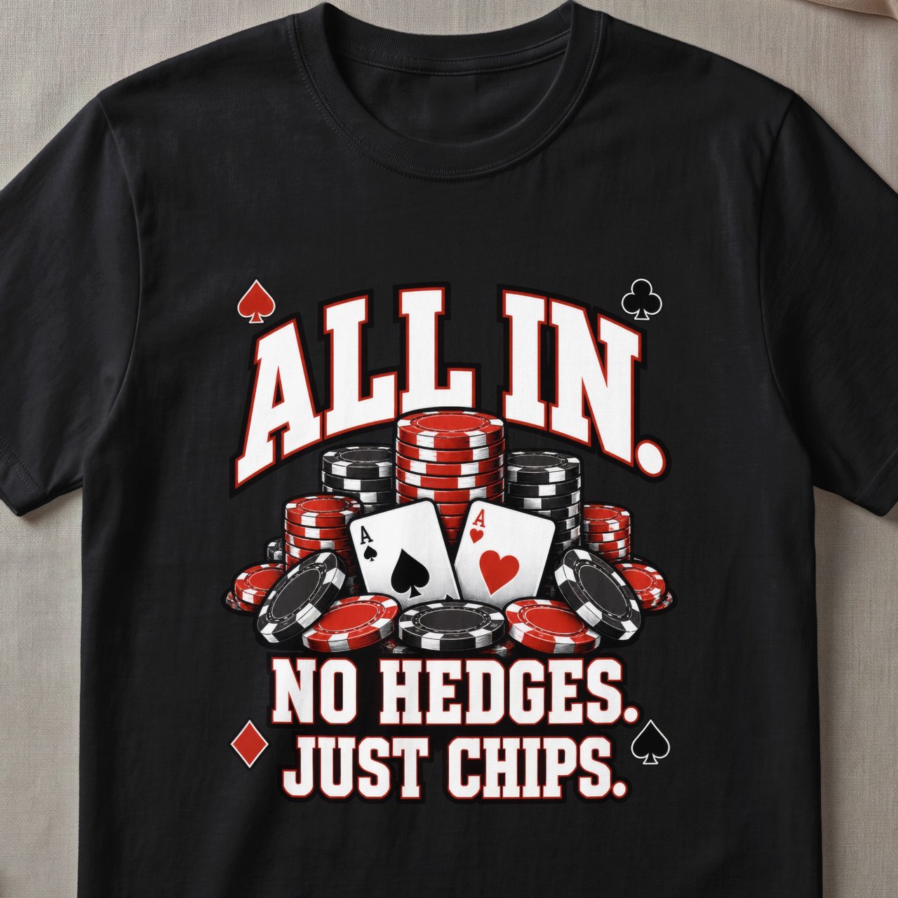 All In No Hedges Just Chips T-Shirt