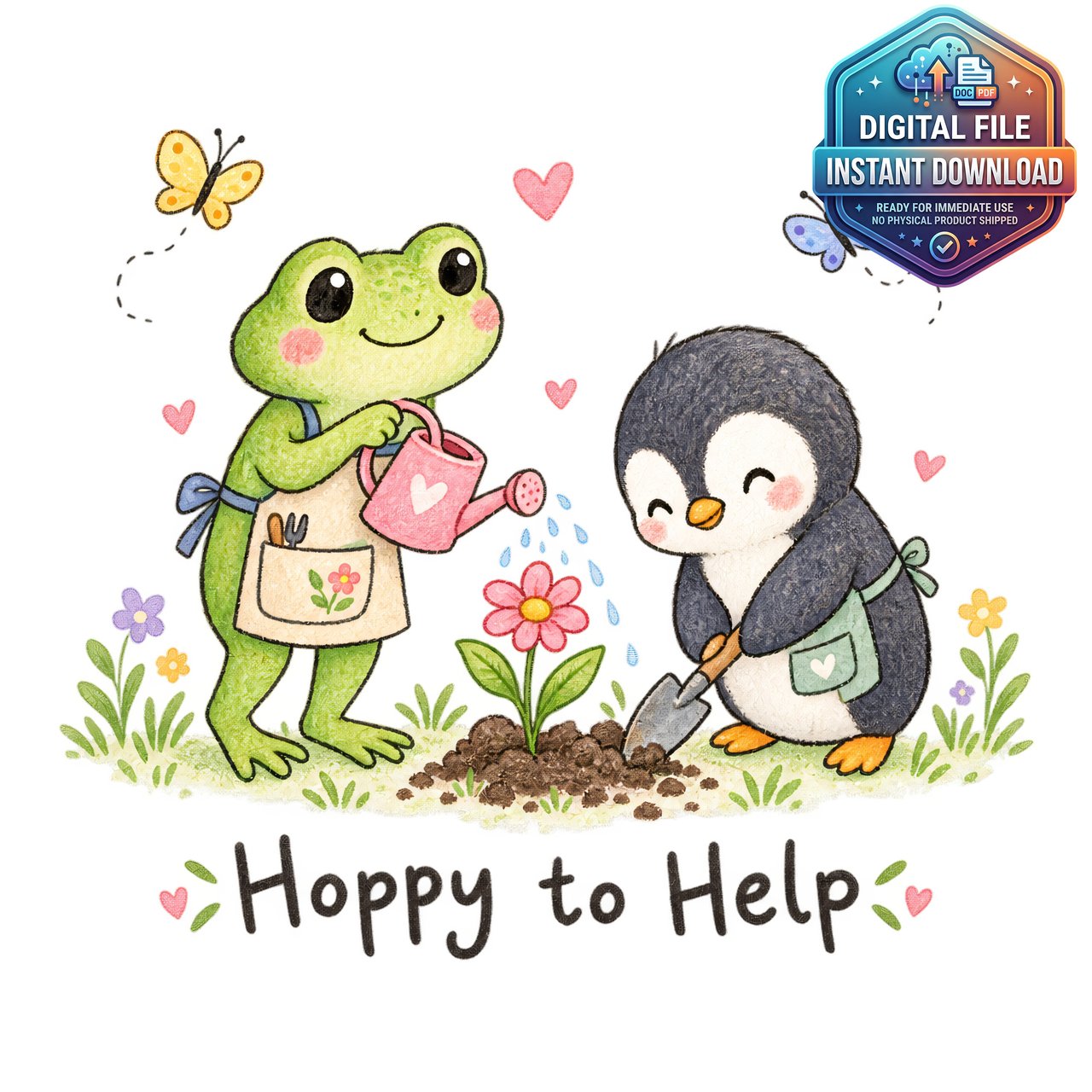 Hoppy to Help Clipart