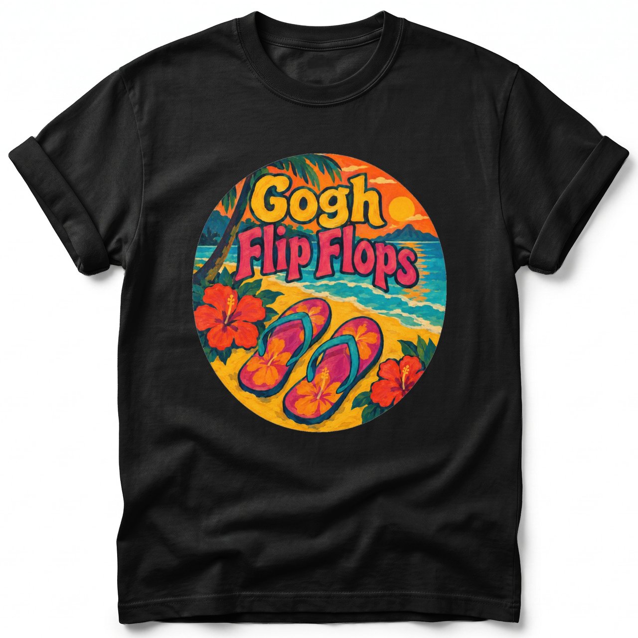 Gogh Flip Flops ~ Comfort Colors Premium Tee