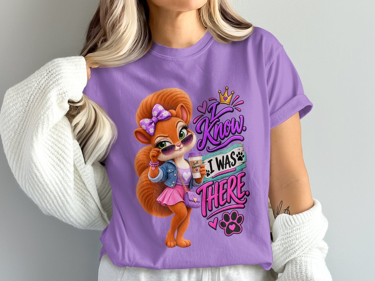 I Know I Was There Sally the Squirrel Tee
