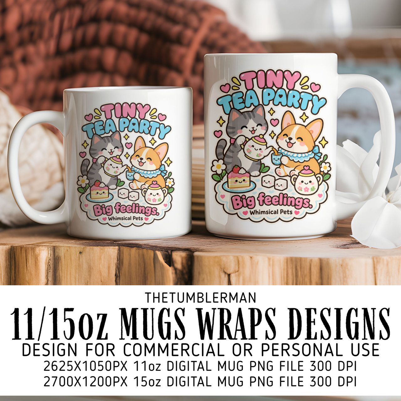 Tiny Tea Party Digital Mug Wrap