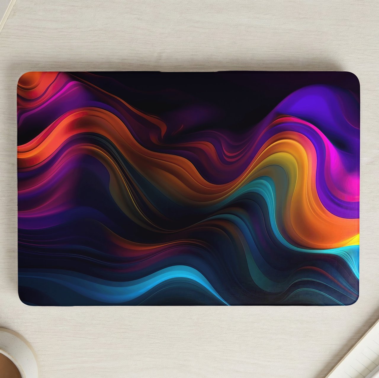 Liquid Neon Swirl MacBook Case