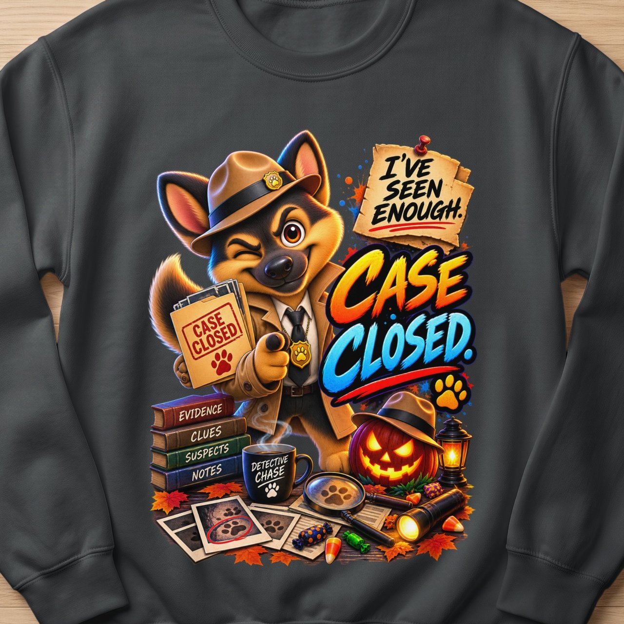 Case Closed Detective Chase the Dog Sweatshirt