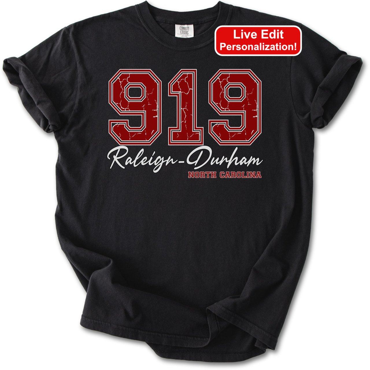 LIVE EDIT! Personalized Area Code D2 Tee