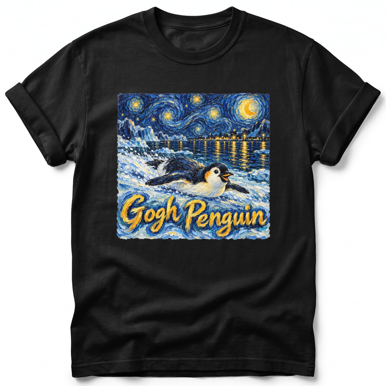 Gogh Penguin ~ Comfort Colors Premium Tee