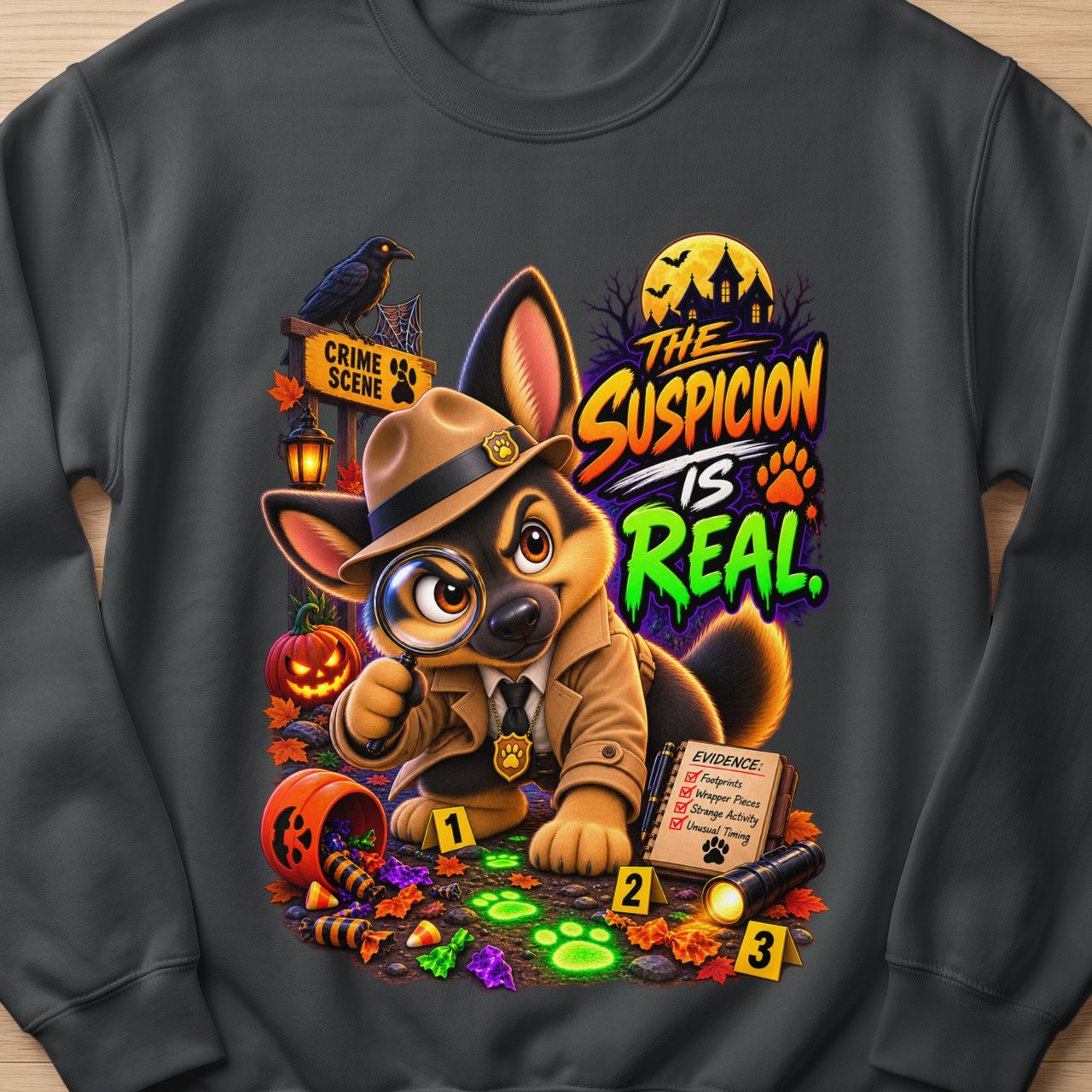 Halloween Detective Chase the Dog Sweatshirt