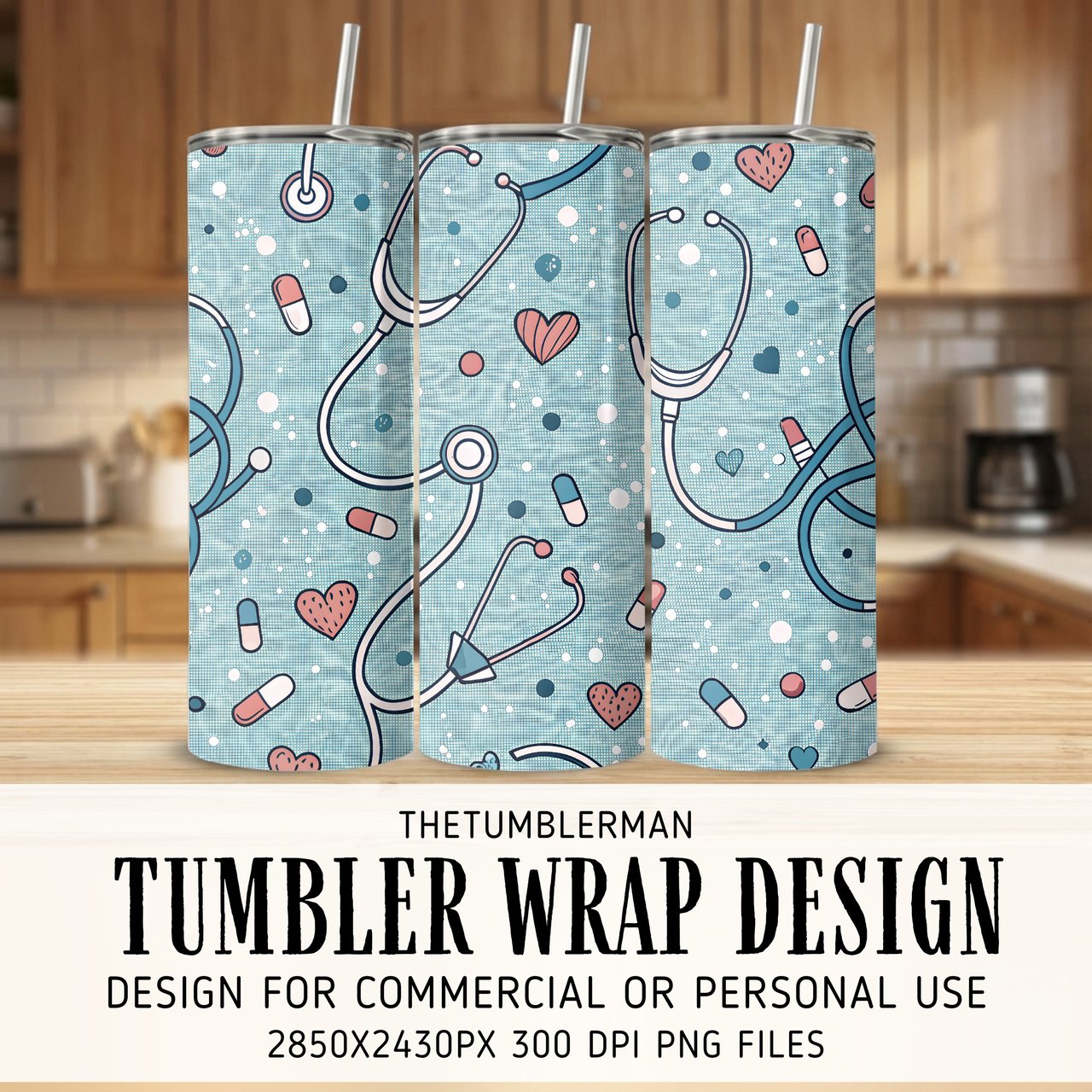 Charming Medical Doodle Digital Pattern Size Bundle Png
