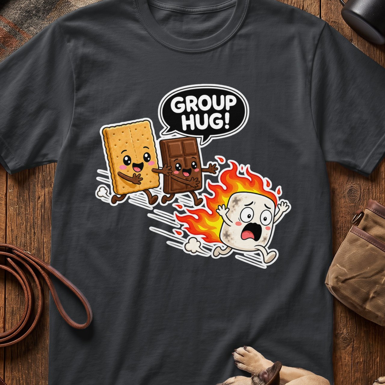 S'mores Group Hug Campfire T-Shirt