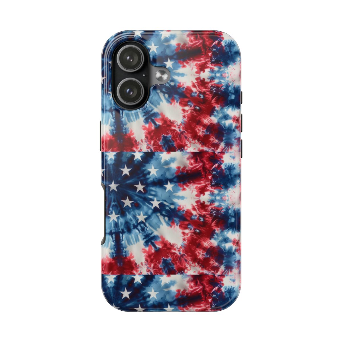 Tie Dye Tote Bag, Phone Case: Patriotic Stars, Red White Blue