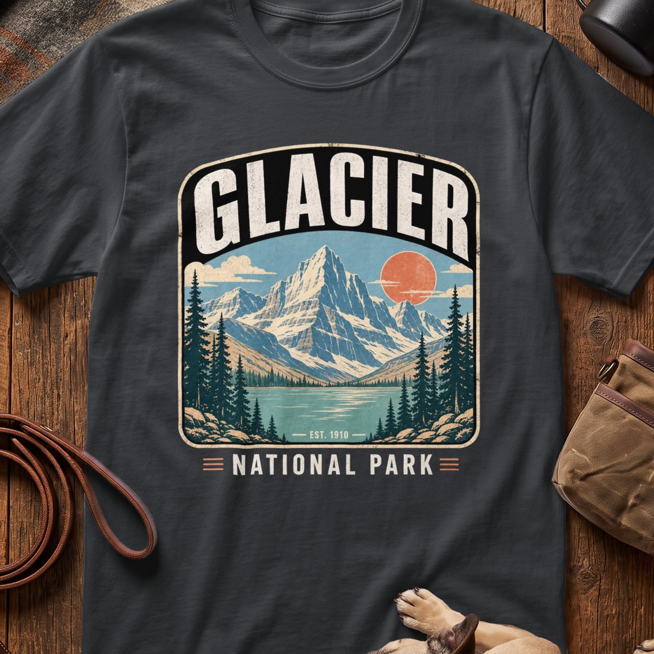 Retro Glacier Mountain Tee