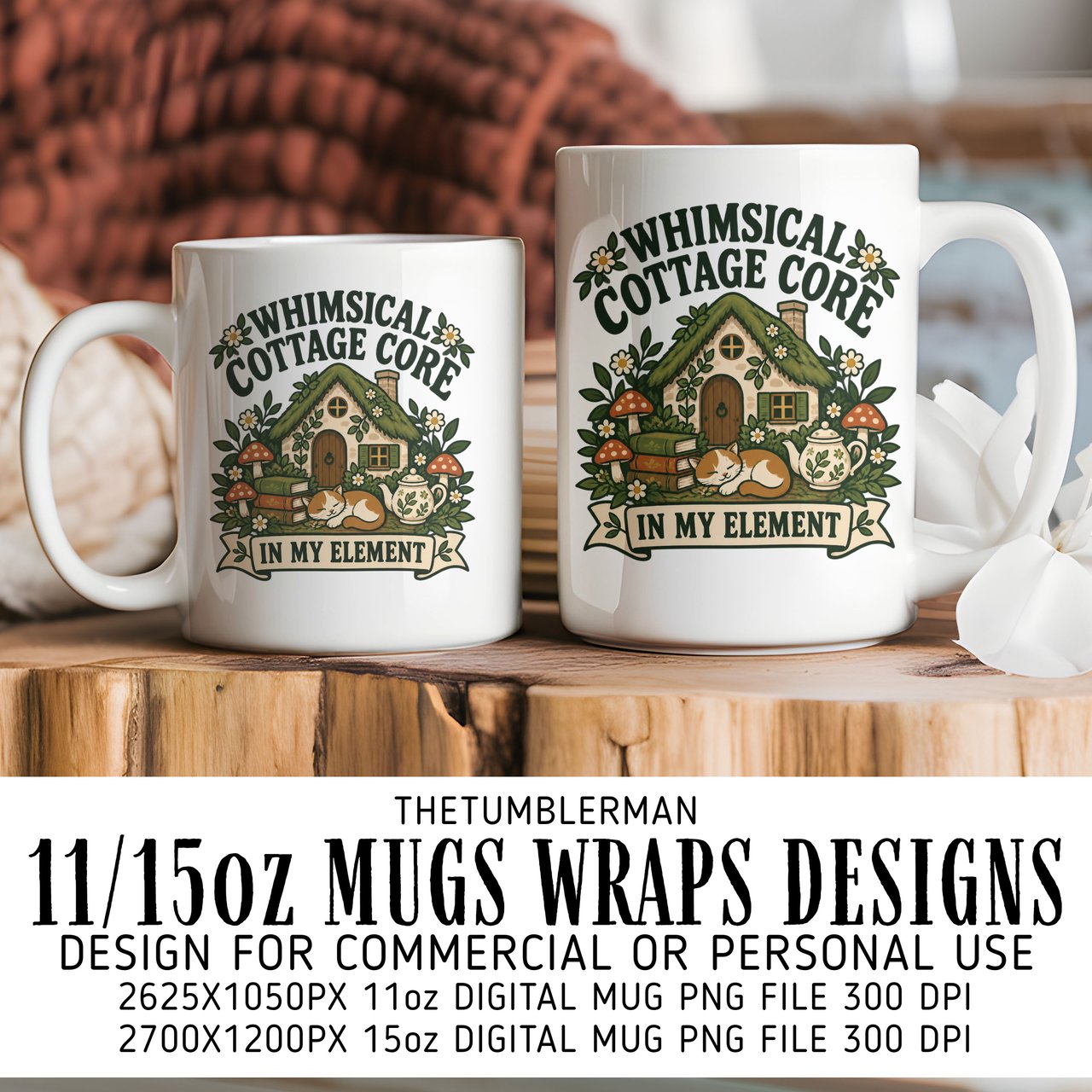 Whimsical Cottagecore Mug Design