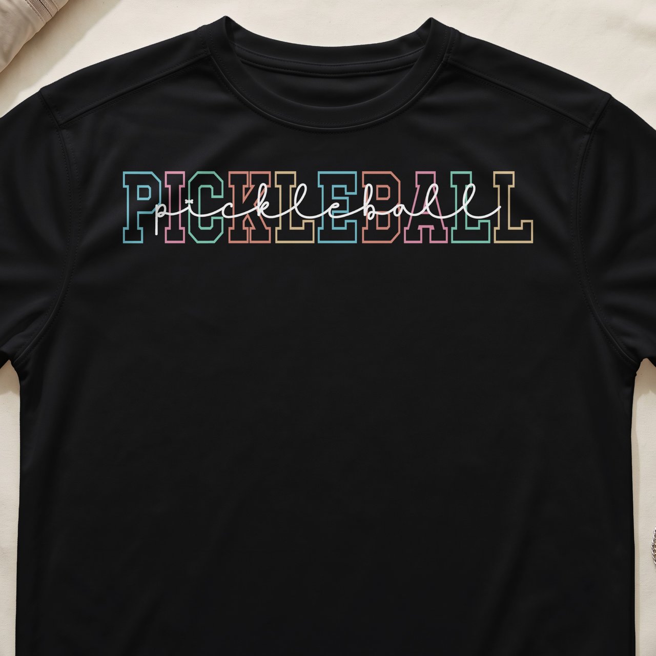 Pickleball Sport-Tek Performance Tee, Pastel Collegiate PICKLEBALL pickleball Typography, Court Apparel