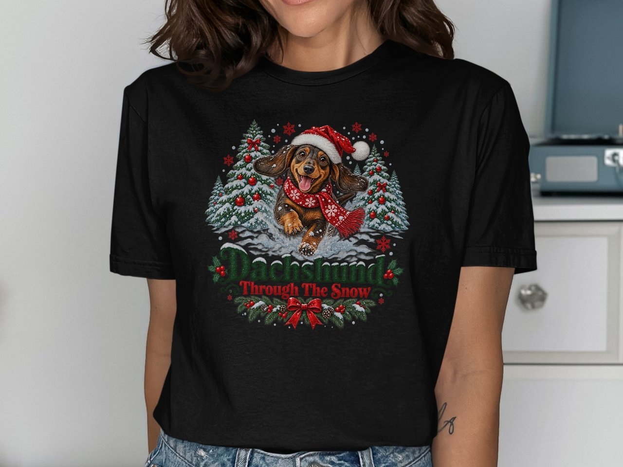 Dachshund Through The Snow T-Shirt
