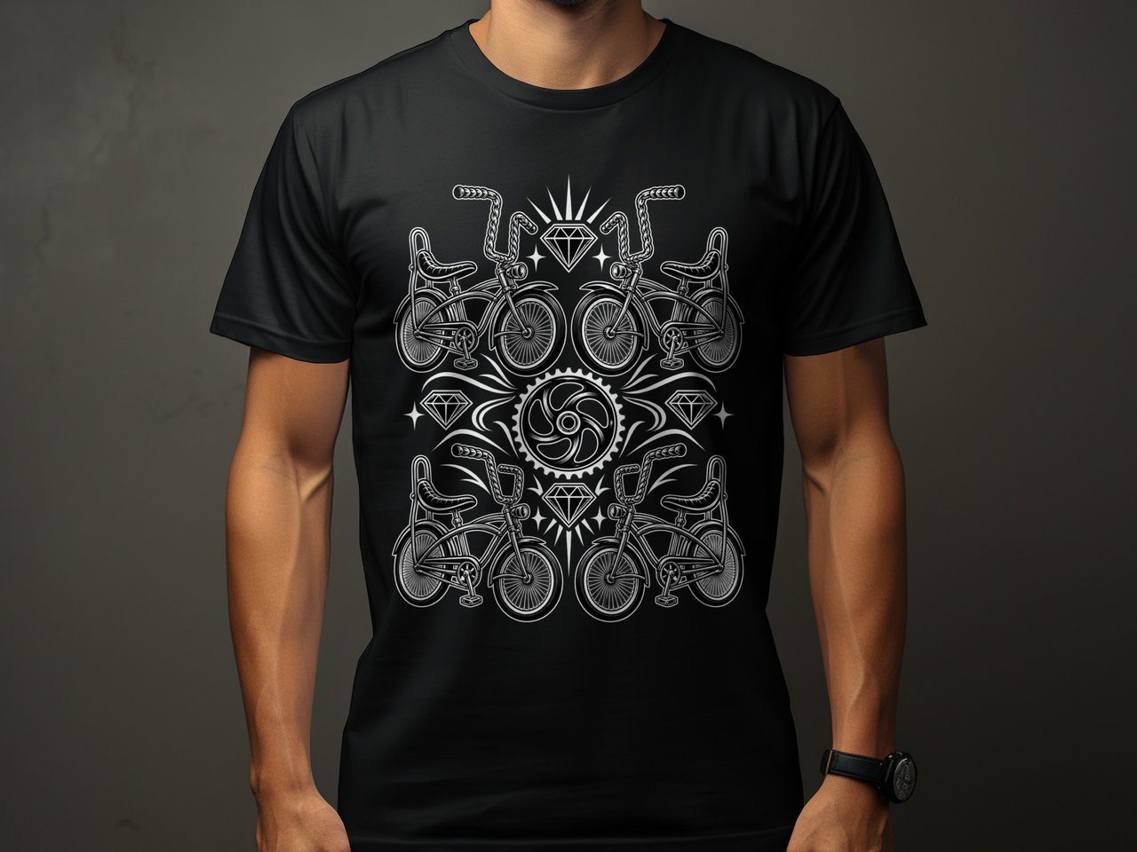 Bikes & Diamonds On Repeat | Lowrider Bike Shirt